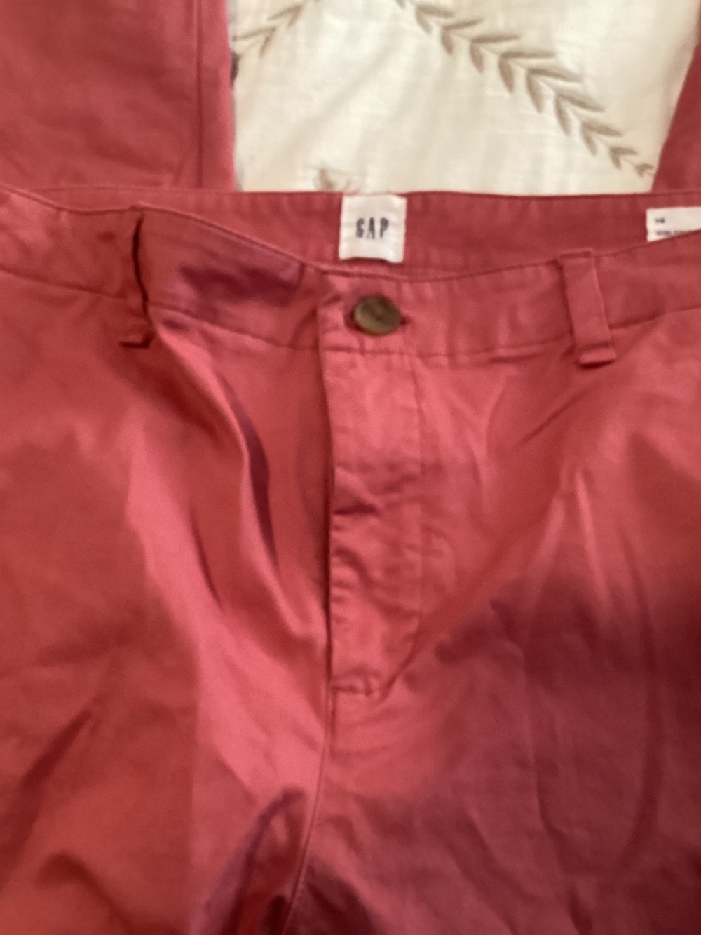 NWT Gap pants, Girlfriend Khaki, Dark pink, Sz 14